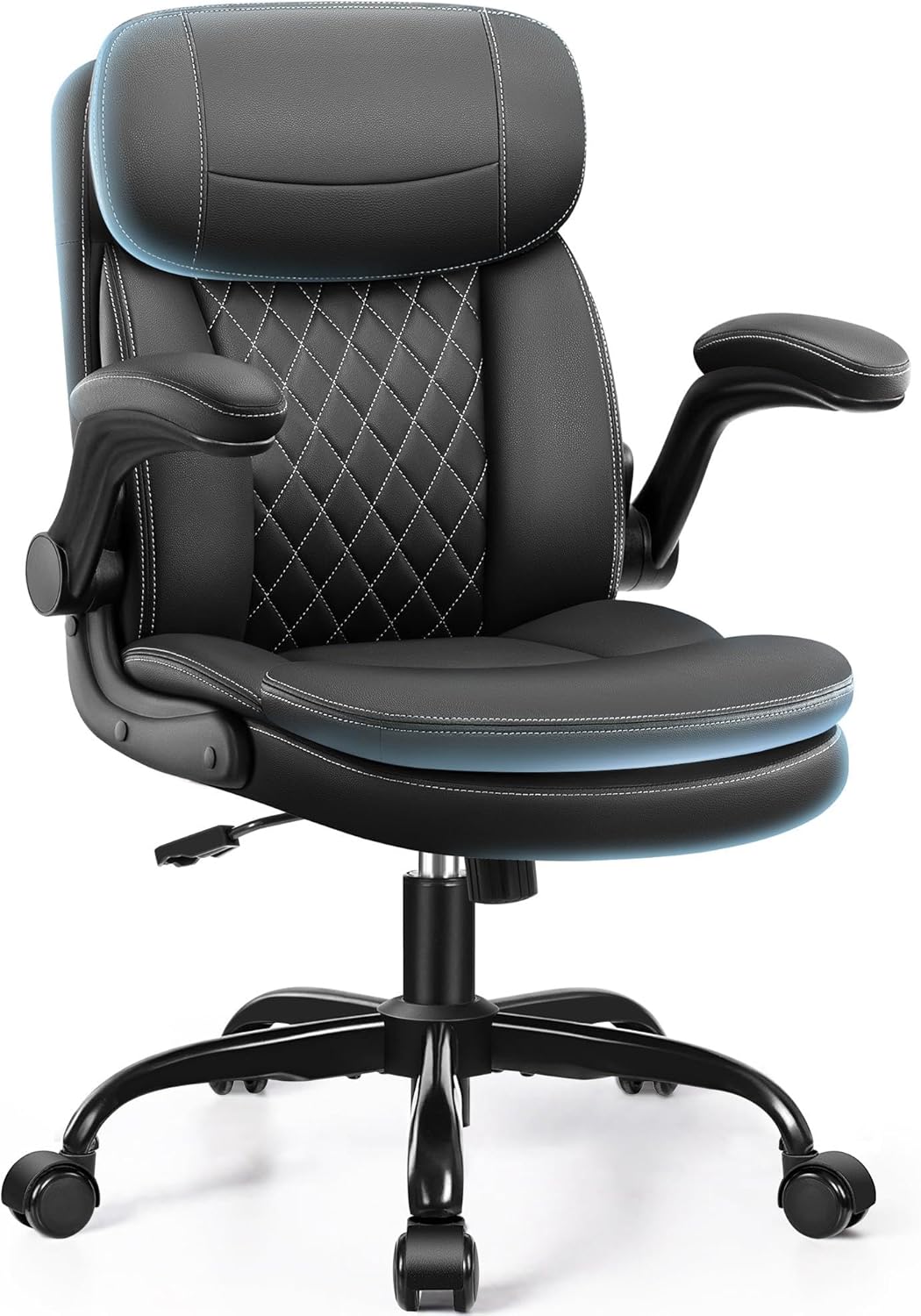 이중 쿠션, 접이식 팔걸이, 작은 공간을 위한 목받침대 - Ergonomic Office Chair 리뷰 및 가격