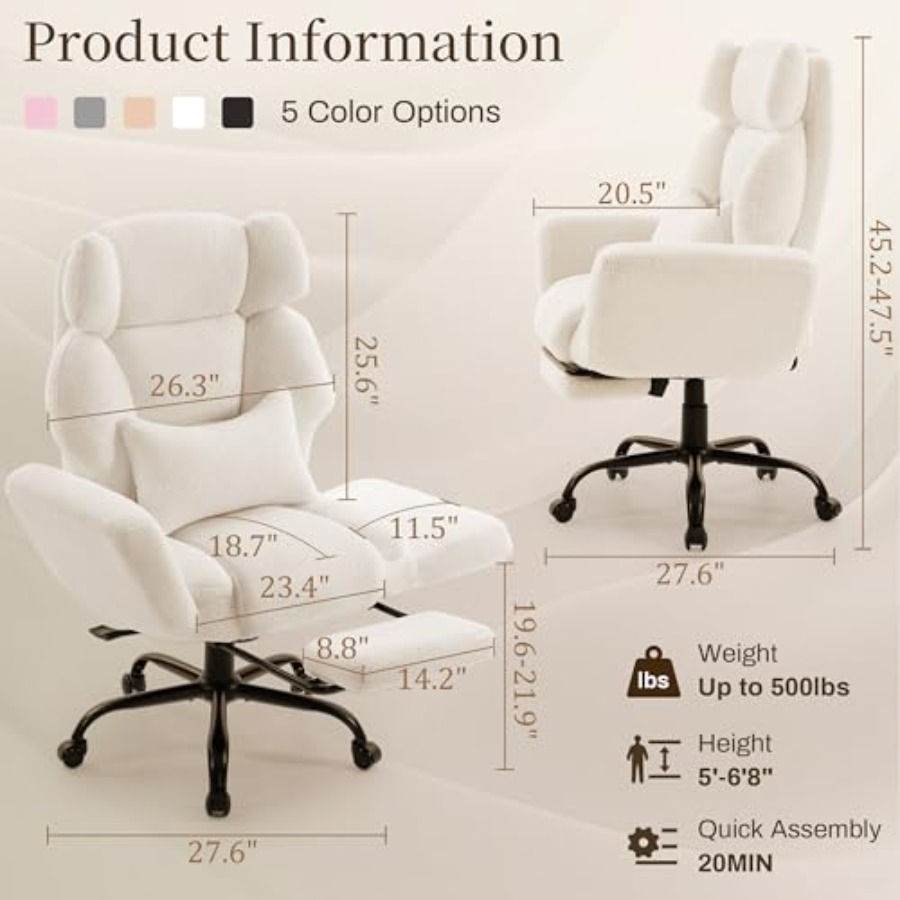 접이식 팔걸이가 있는 사무용 의자, 발받침대가 있는 빅 - Ergonomic Office Chair 리뷰 및 가격