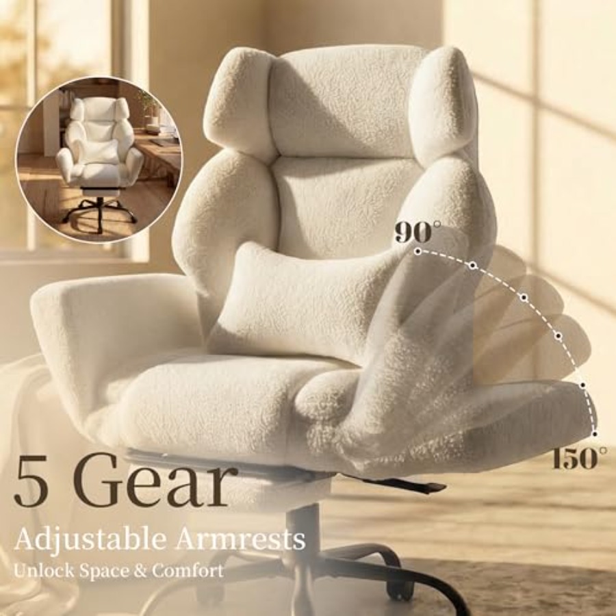 접이식 팔걸이가 있는 사무용 의자, 발받침대가 있는 빅 - Ergonomic Office Chair 리뷰 및 가격